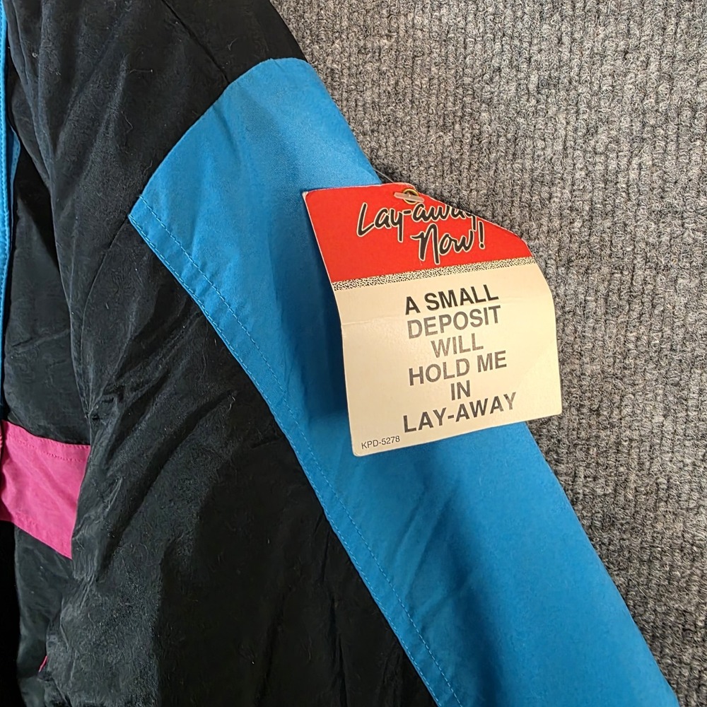 NEW Sergio Valente Ski Jacket Womens L VINTAGE 80s 90s Neon Colorblock DEADSTOCK - Picture 6 of 11